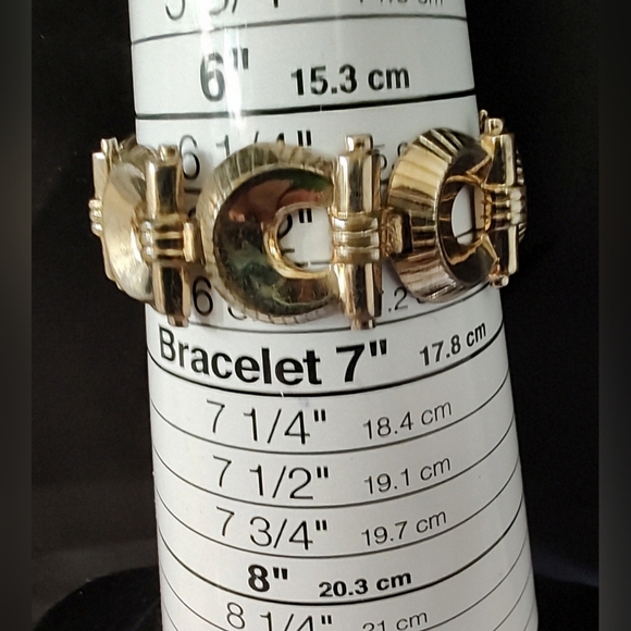 Beautiful Vintage Monet Link Bracelet Measures Right At 6 And 1/2 In - Picture 8 of 10